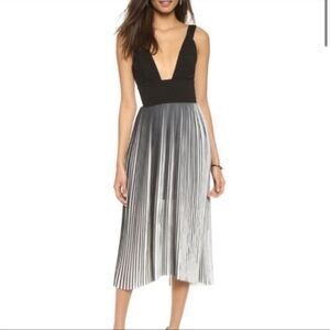Nicholas Deep V Pleated dress